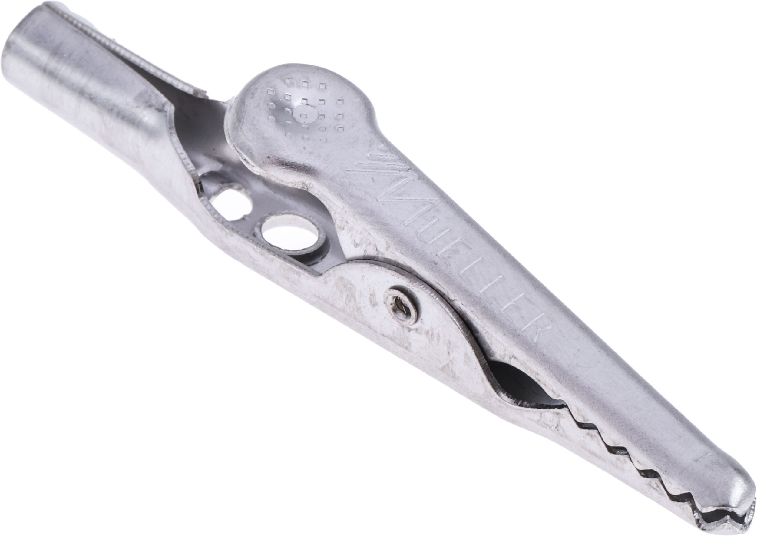 Mueller Electric Crocodile Clip, Stainless Steel Contact, 10A