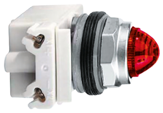 Schneider Electric, Harmony 9001K, Panel Mount Red Pilot Light, 30mm Cutout, IP66, 125, 240V ac