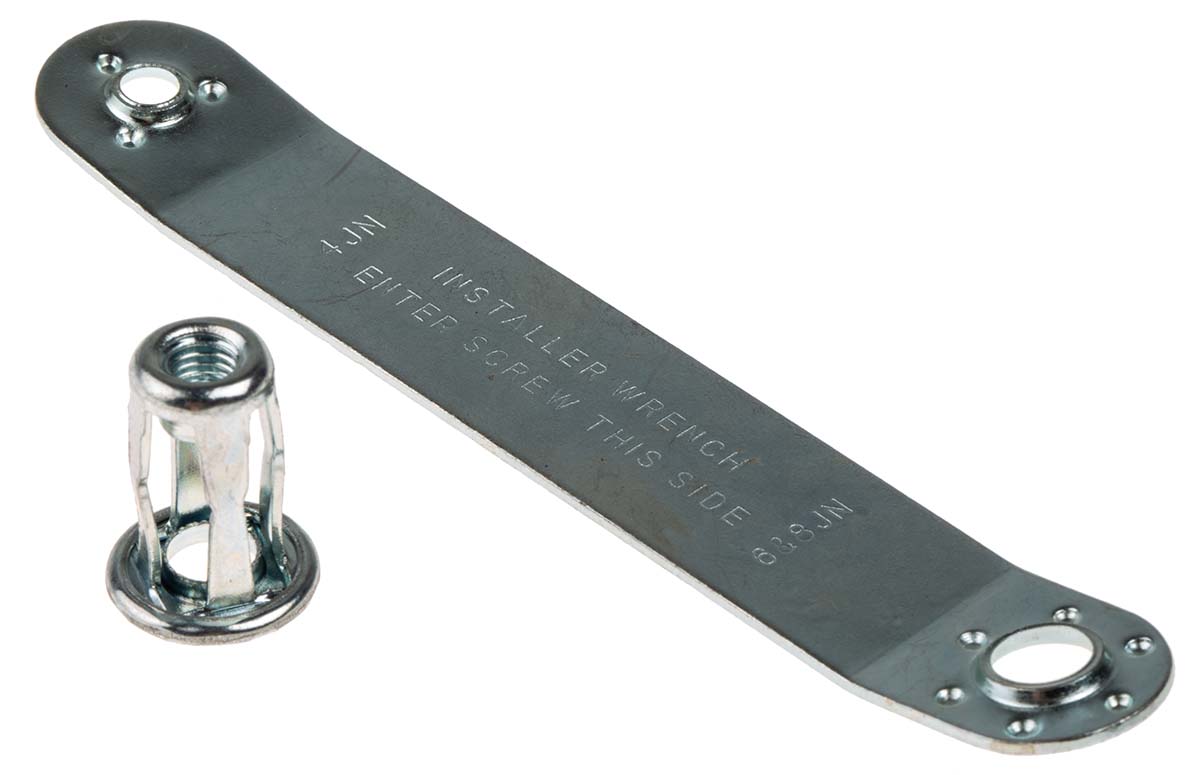 RS PRO Bright Zinc Plated, M5 Steel Threaded Insert, 13.49mm diameter 10.16mm Depth 18.19mm