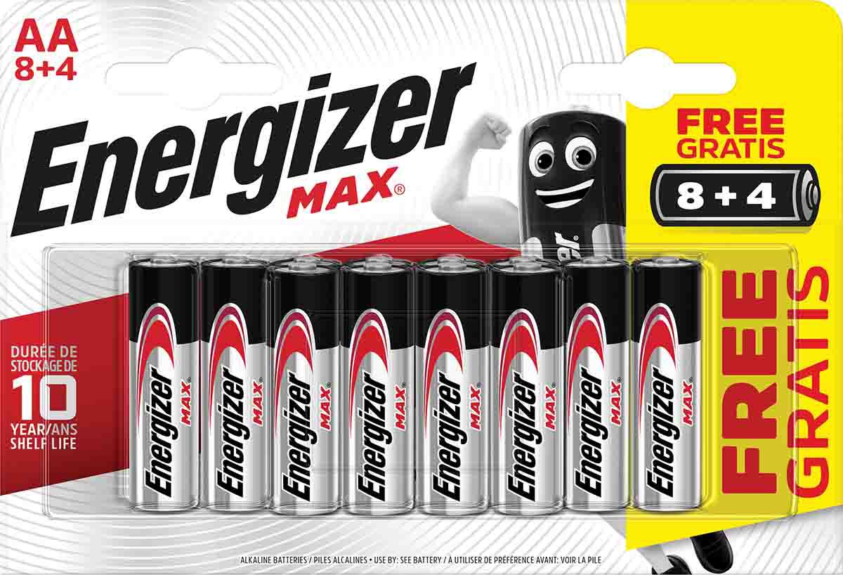 Energizer MAX Alkaline, Zinc Manganese Dioxide AA Batteries 1.5V