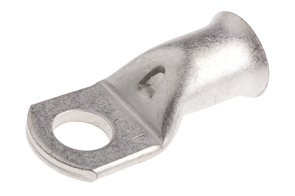 RS PRO Uninsulated Ring Terminal, 12mm Stud Size, 95mm² to 95mm² Wire Size, Natural