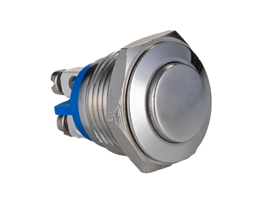 Bulgin MP Series Push Button Switch, Momentary, Panel Mount, 16.2mm Cutout, SPST, 36V dc, IP68