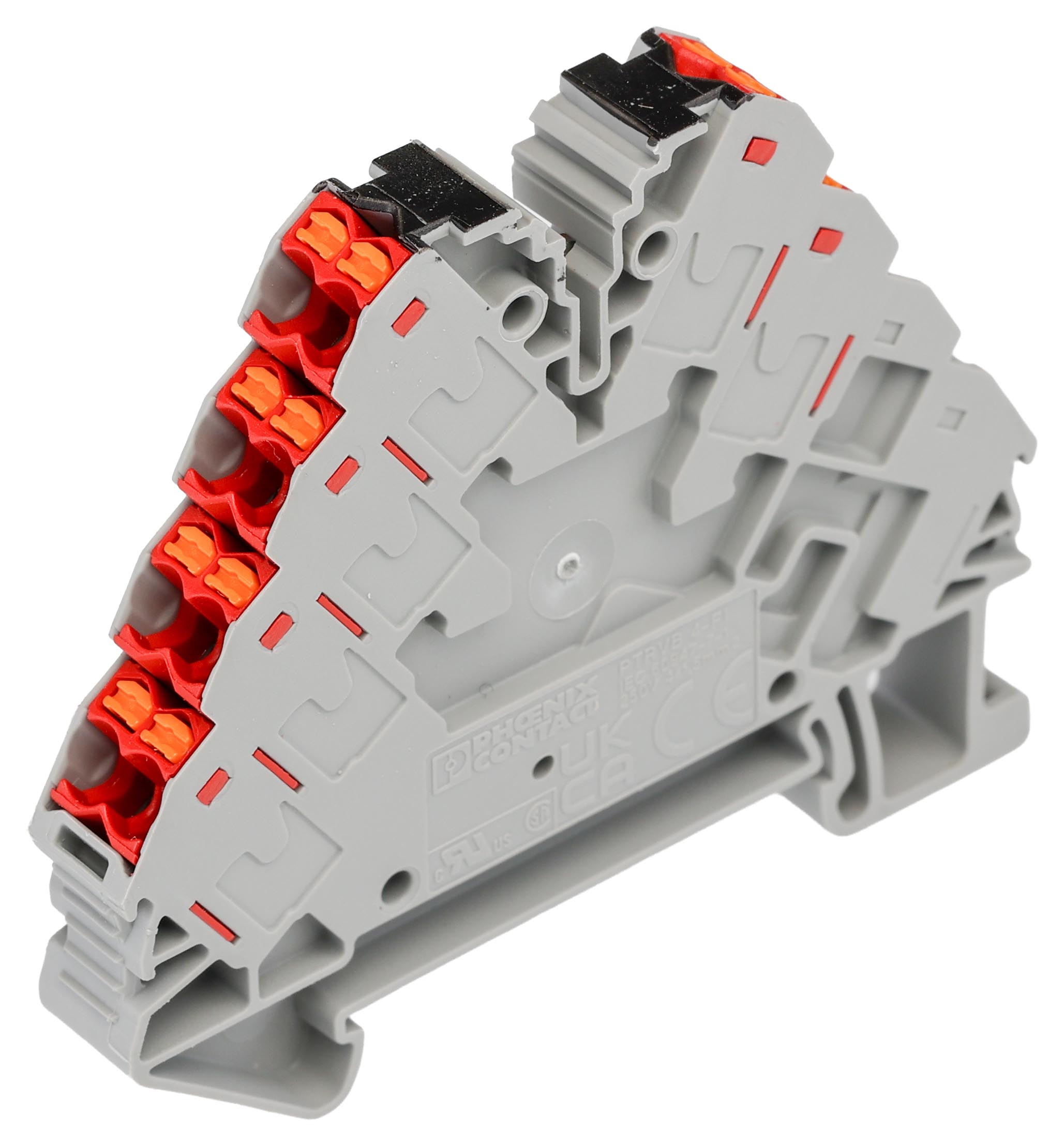Phoenix Contact PTRVB Series PTRVB 4-FI /RD Distribution block, 13-Way, 1.75 A @ 1.5 mm², 32 A @ 4 mm², 26 → 14