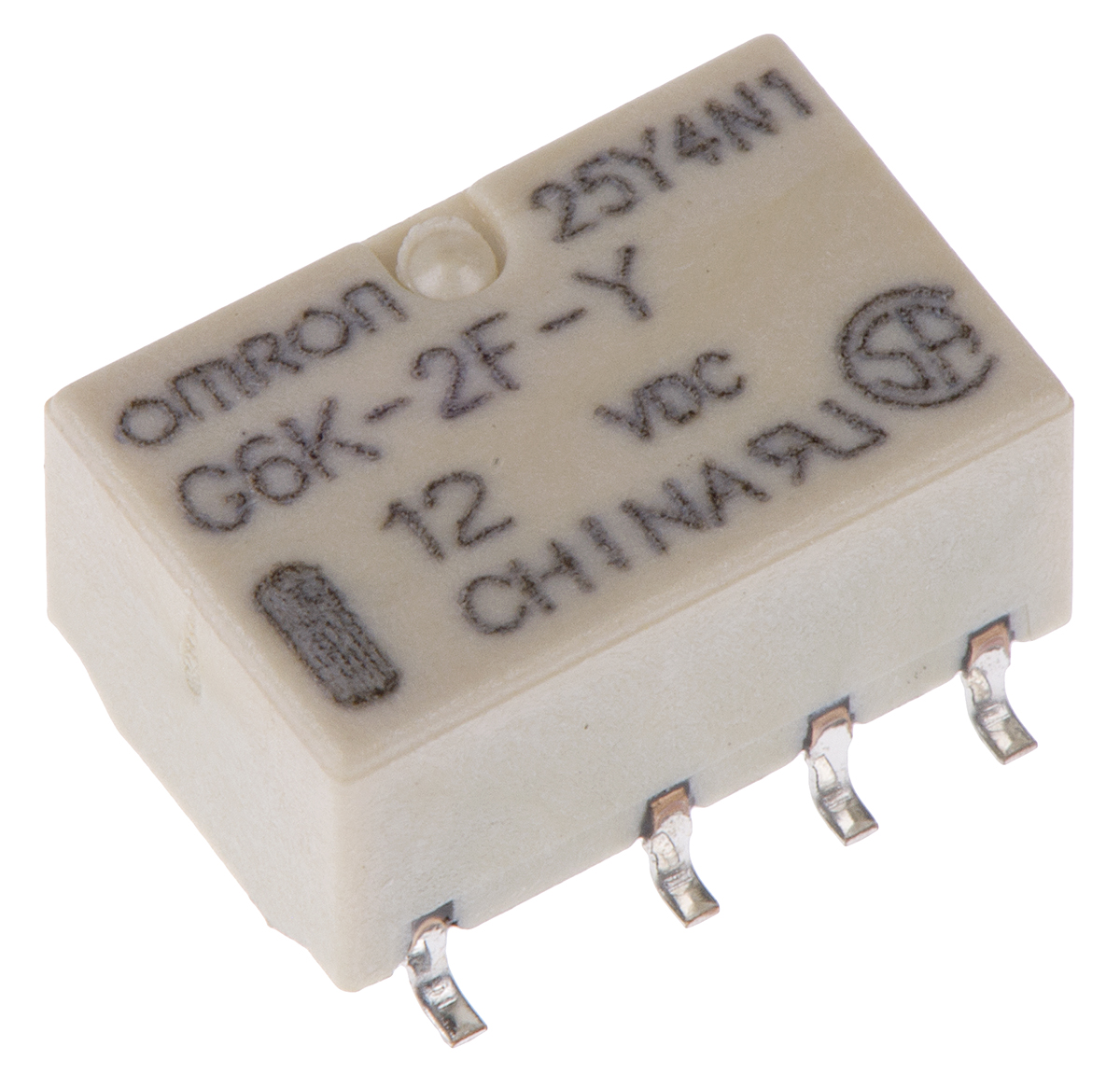 Omron Surface Mount Signal Relay, 12V dc Coil, 1A Switching Current, DPDT
