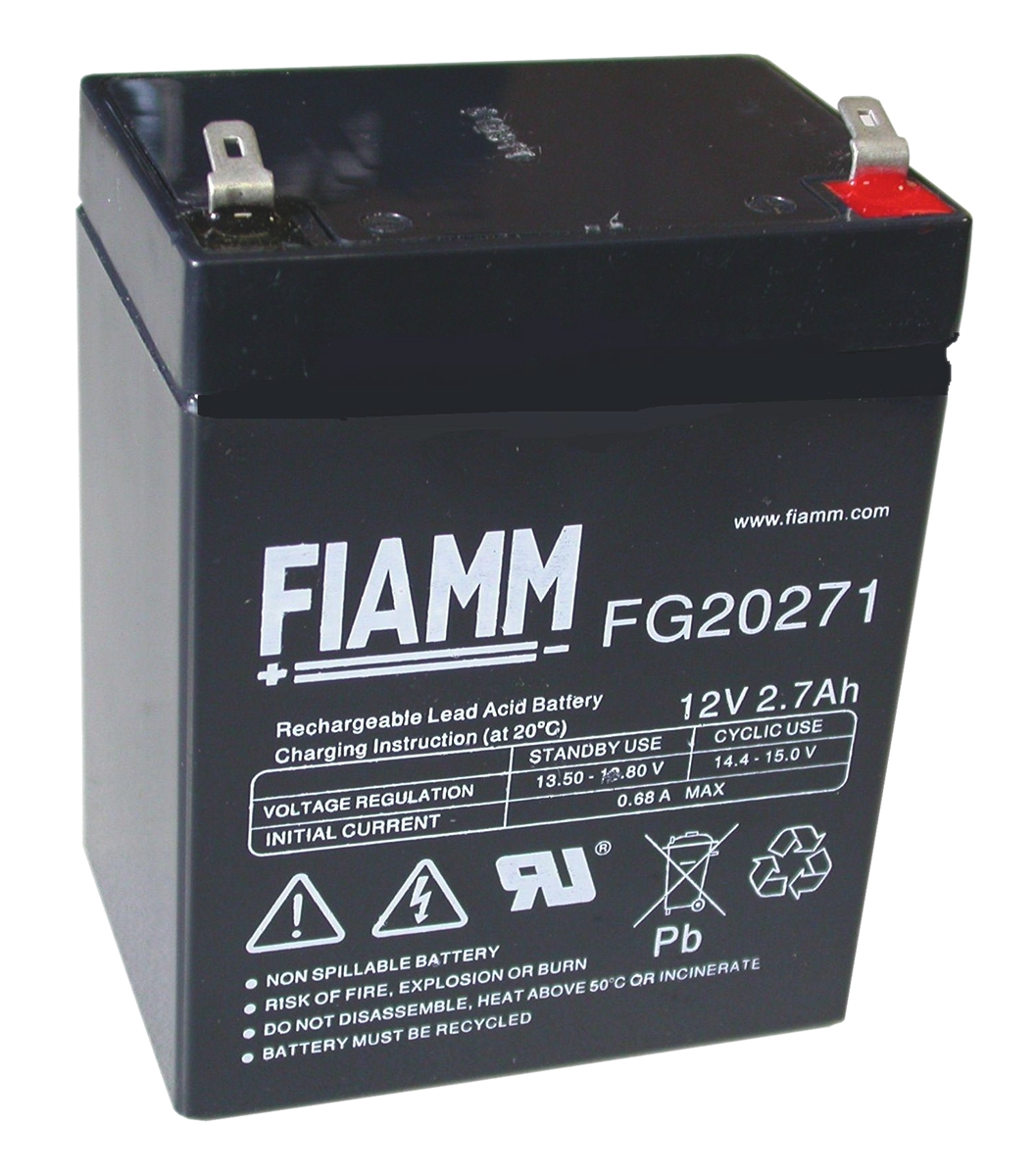 Fiamm 12V Faston F1 Sealed Lead Acid Battery, 2.7Ah
