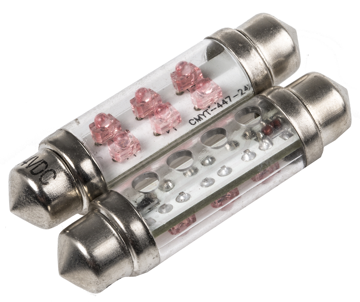 JKL Components LED Car Bulb, Red, Festoon shape