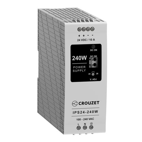 Crouzet 89452 Switched Mode DIN Rail Power Supply, 90 → 264V ac ac Input, 24V dc dc Output, 10A Output, 240W