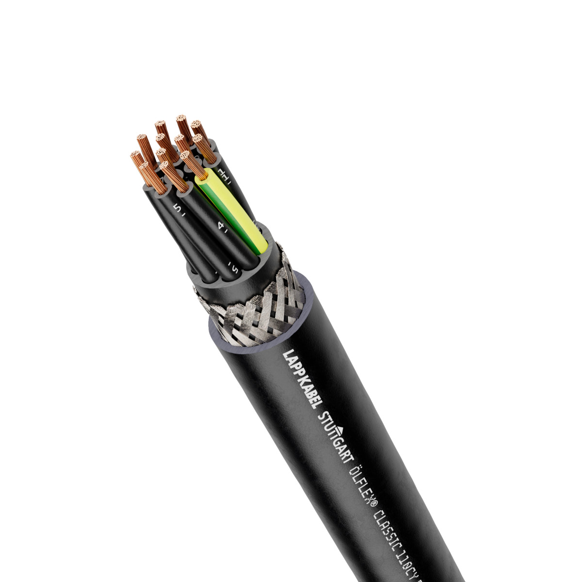Lapp OLFLEX CLASSIC 110 CY Control Cable, 12 Cores, 0.75 mm² CSA 18 AWG, Screened, 50 m, Black Polyvinyl Chloride Sheath