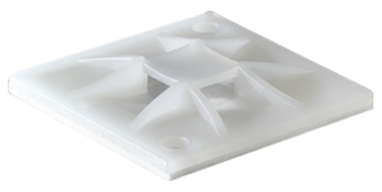 HellermannTyton Self Adhesive Natural Cable Tie Mount 40 mm x 40mm, 8.4mm Max. Cable Tie Width