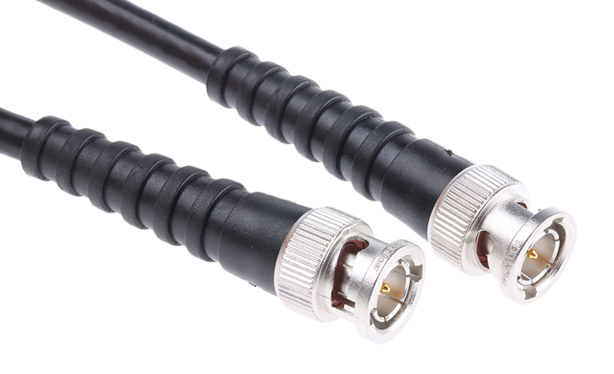 Telegartner Cable Assembly: Both Sides BNC Plug Series, 3 m, RG59 Coaxial, Terminated 75 Ω