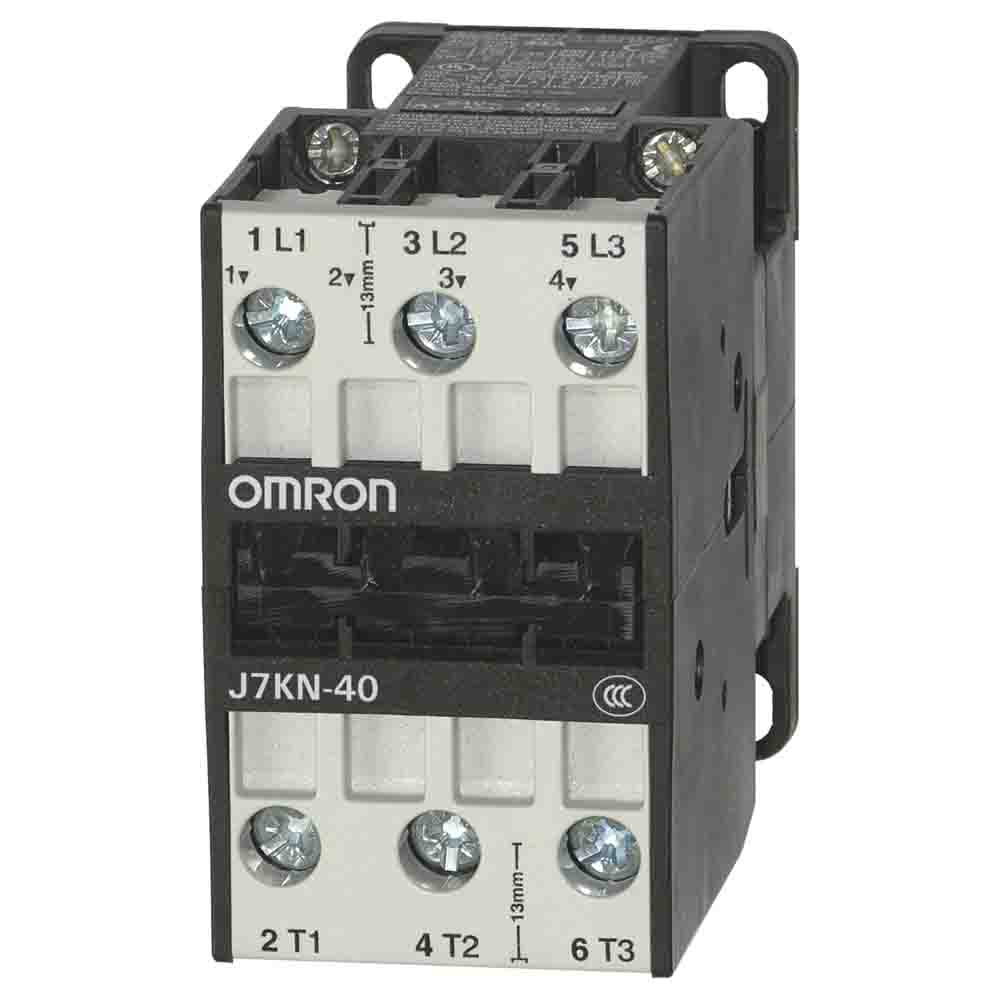 Omron Contactor, 230 VAC Coil, 3-Pole, 40 A, 18.5 kW, 3NO