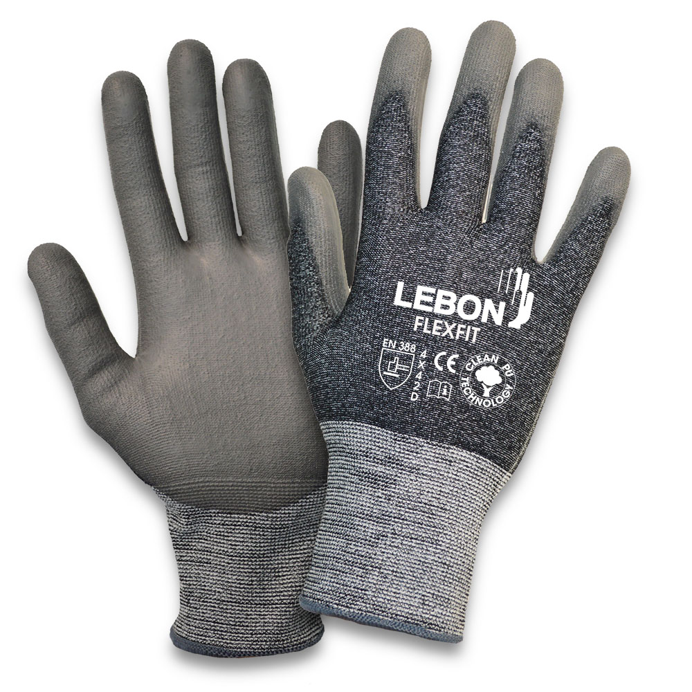 Lebon Protection FLEXFIT-12 Grey Elastane, High Performance Polyethylene, Polyamide, Stainless Steel Glove, Size 12,