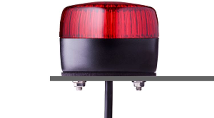 AUER Signal PFL Series Red Multi Strobe Beacon, 24 V ac/dc, Base Mount, LED Bulb, IP67, IP69