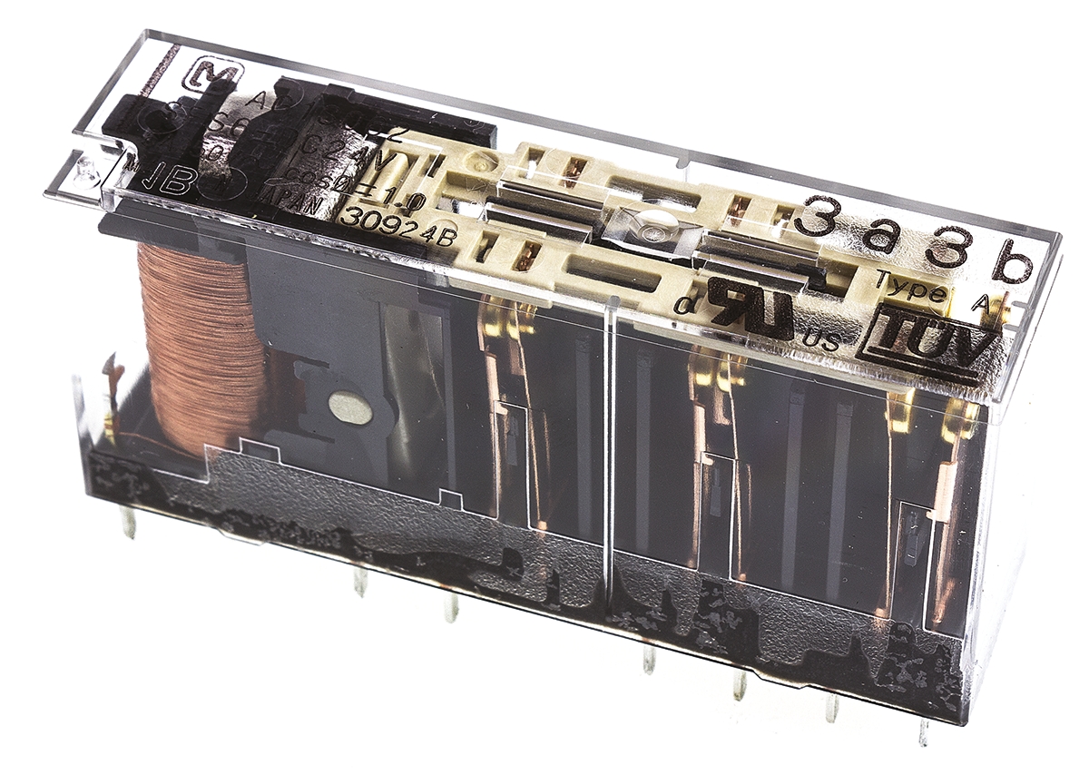 Panasonic PCB Mount Force Guided Relay, 24V dc Coil Voltage, 6 Pole, 3PDT