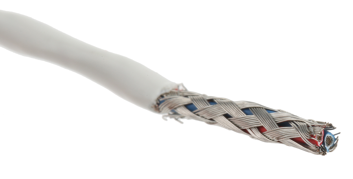 TE Connectivity SPEC44 Series Data Cable, 1 Pairs, 2 Cores, 0.25 mm², Screened, 24 AWG, 100m, Screened Shield, Type 44
