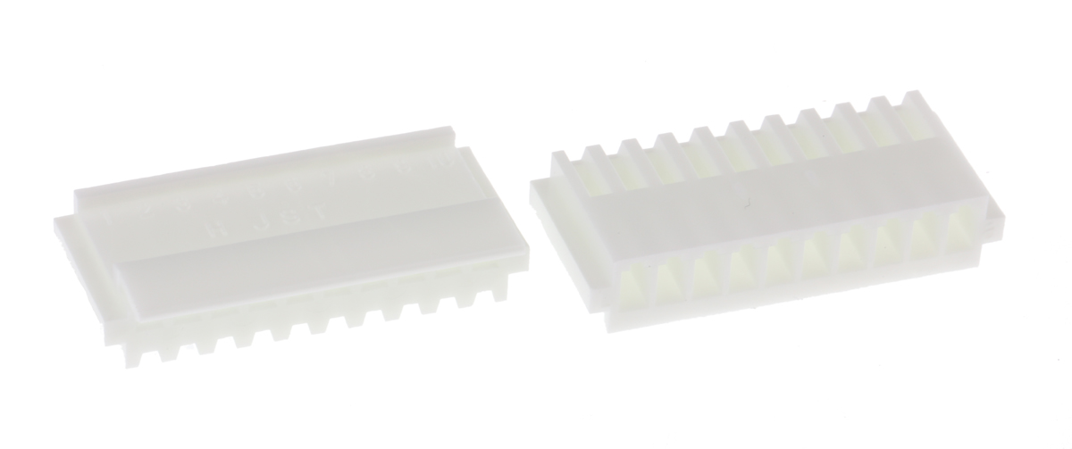JST, NH Female Connector Housing, 2.5mm Pitch, 10 Way, 1 Row