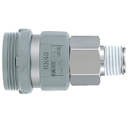 SMC Pneumatic Quick Connect Coupling, M5 x 0.8 10mm