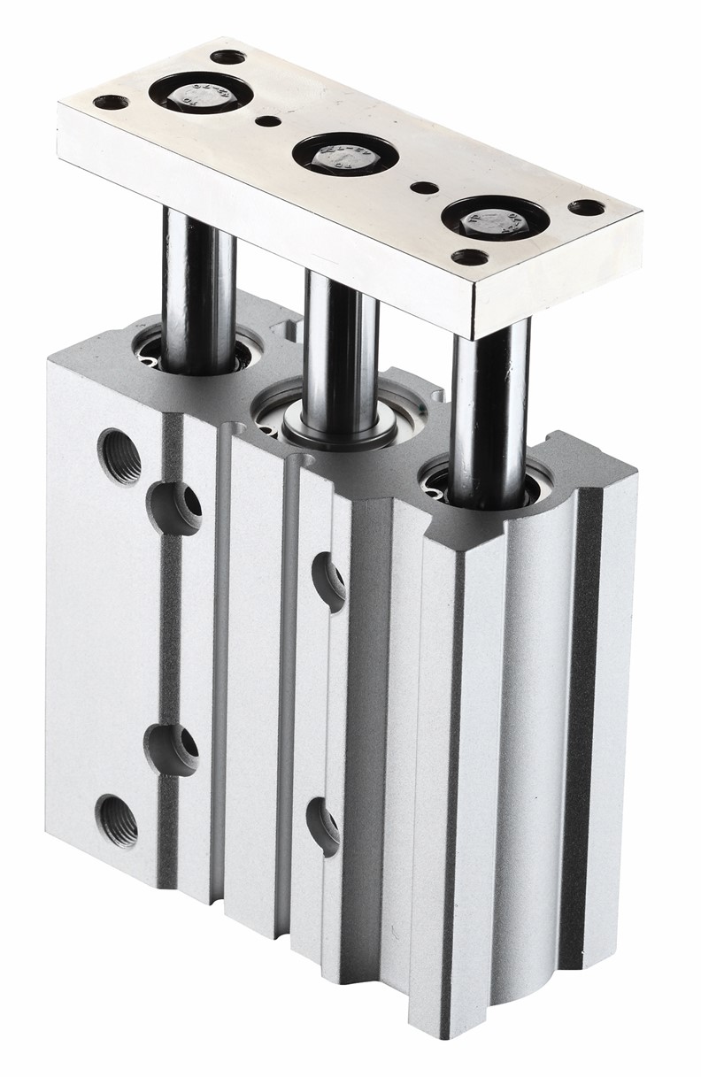 RS PRO Pneumatic Guided Cylinder - 25mm Bore, 75mm Stroke, Double Acting