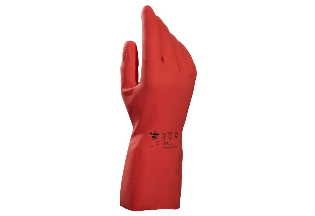 Mapa Red Latex, Nitrile Glove, Size 7