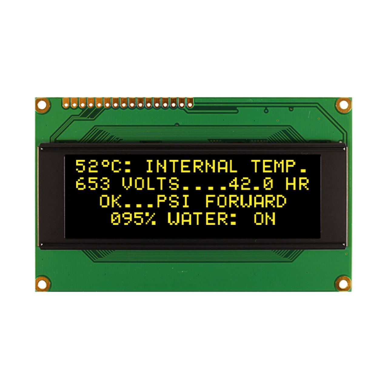 NEWHAVEN DISPLAY INTERNATIONAL Yellow OLED Display Serial/Parallel Interface