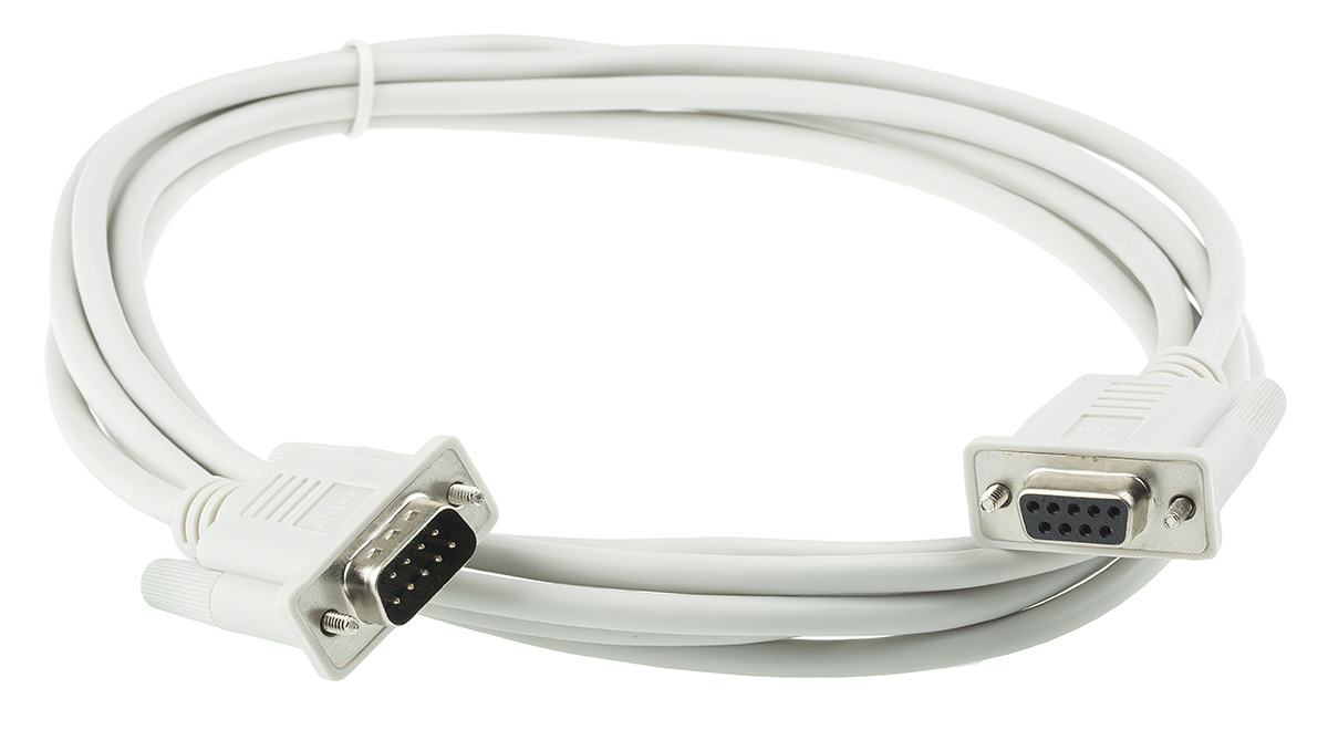 Roline Male 9 Pin D-sub to Female 9 Pin D-sub Serial Cable, 3m