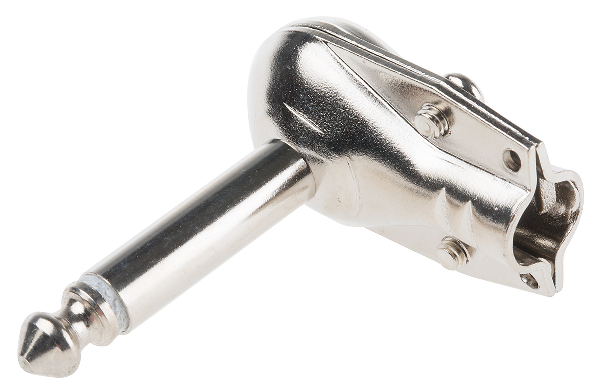 RS PRO Jack Connector 6.35 mm Cable Mount Mono Plug, 2Pole