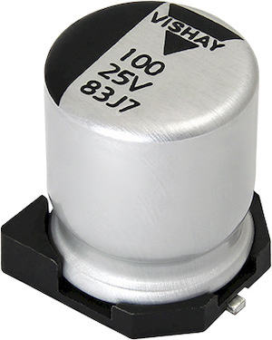 Vishay 220μF Surface Mount Polymer Capacitor, 25V dc