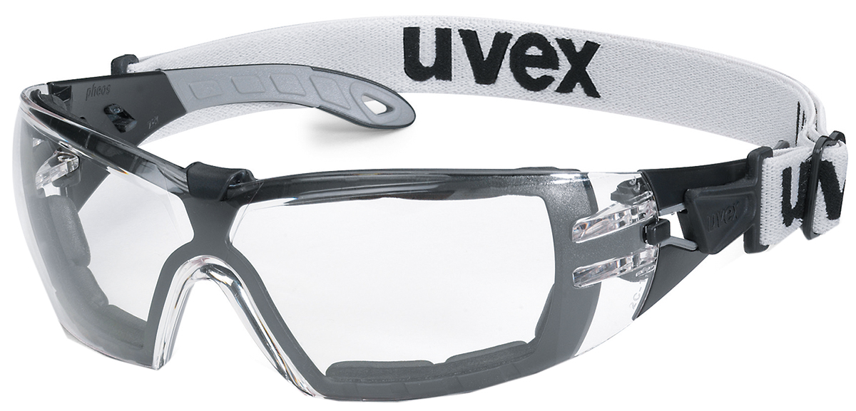 uvex pheos guard Anti-Mist UV Safety Glasses, Clear PC Lens, Vented