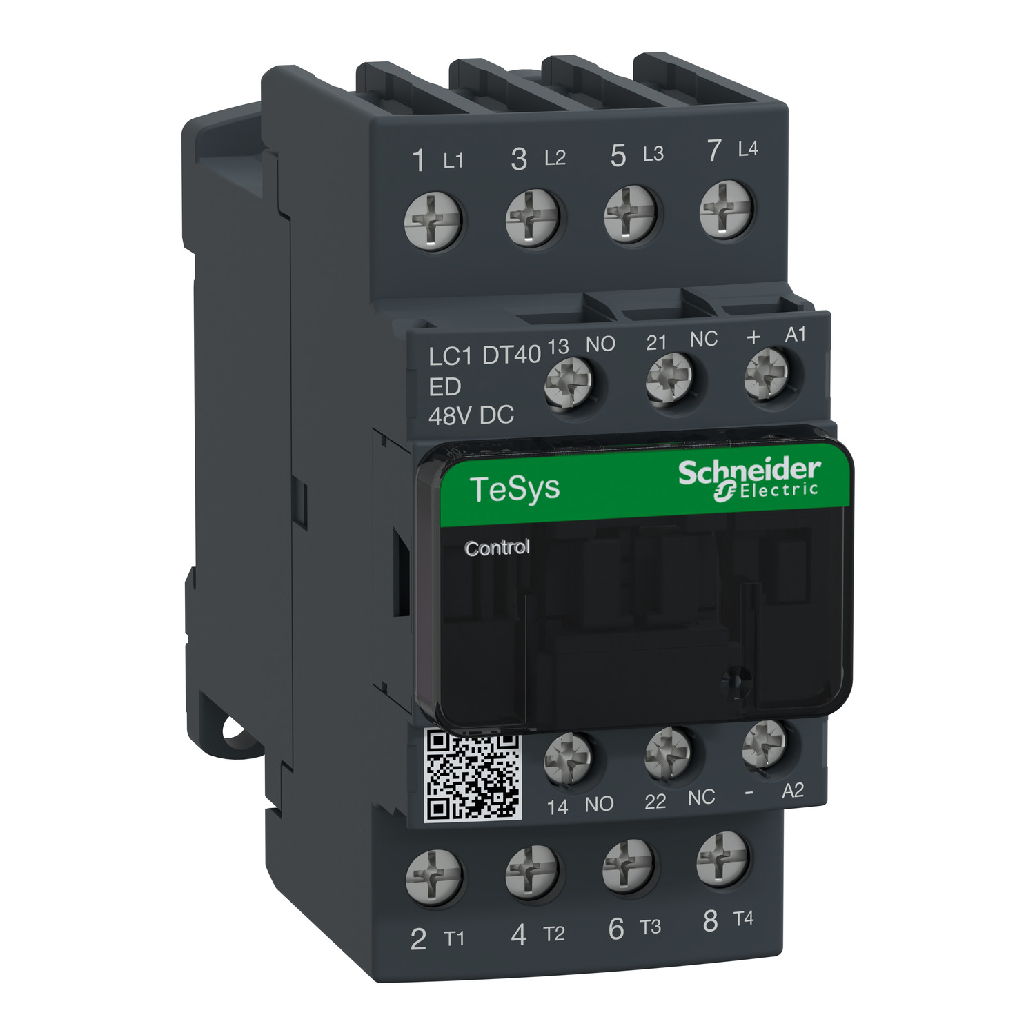 Schneider Electric TeSys D LC1D Contactor, 48 V dc Coil, 4-Pole, 40 A, 4NO, 690 V ac/dc