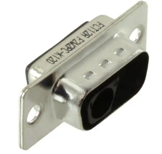 FCT from Molex 172704 2 Way Panel Mount D-sub Connector Plug, 6.86mm Pitch, with 4-40 Screw Locks