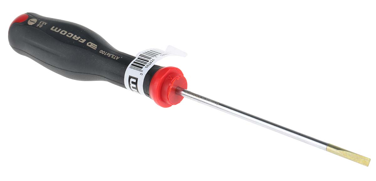 Facom Slotted  Screwdriver, 3.5 x 0.6 mm Tip, 100 mm Blade, 203 mm Overall