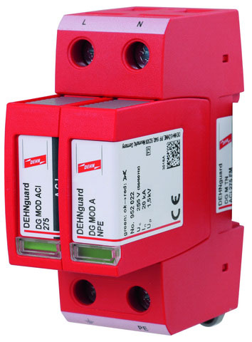 Dehn, DG M TN ACI Surge Arrester 275 V Maximum Voltage Rating Surge Arrester