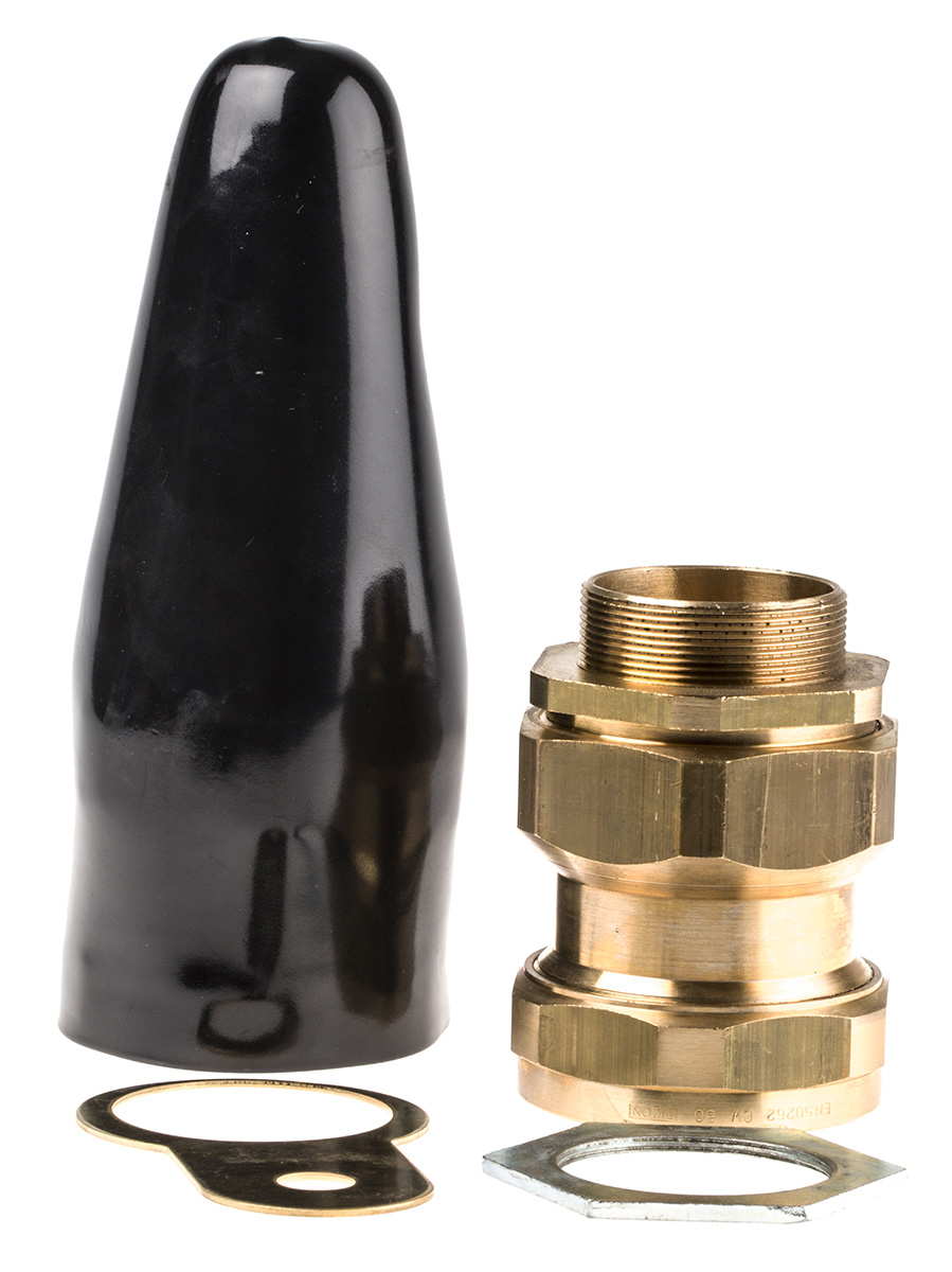 Prysmian CW50S Series Steel Cable Gland Kit, M50 Thread, 38mm min., 46.2mm max.