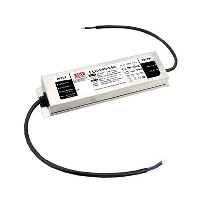 MEAN WELL LED Driver, 24V Output, 240W Output, 10A Output, Constant Current / Constant Voltage Dimmable