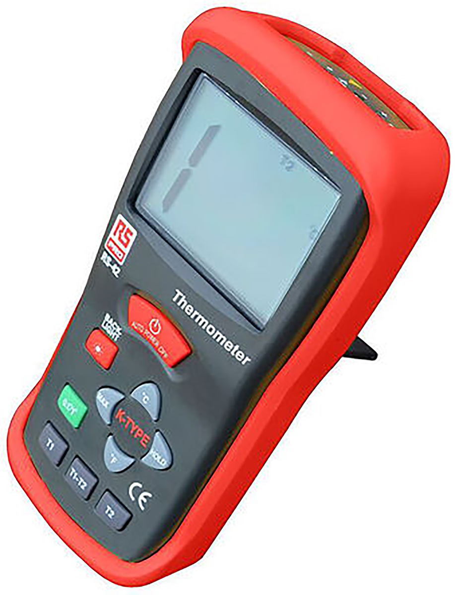 RS PRO RS42 Wired Digital Thermometer, K Probe, 2 Input(s), +1300 °C, +2000°F Max, ±0.5% + 1 °C, ±0.5% + 2 °F Accuracy