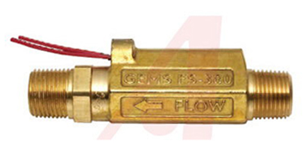 Gems Sensors FS-380 Series Piston Flow Switch for Liquid, 0.25 gal/min Max