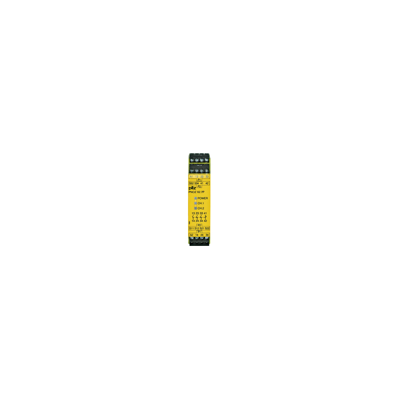 Pilz 777 1 Auxiliary Contacts Safety Relay 24V ac/dc, Single/Dual-Channel 3 Safety Contacts