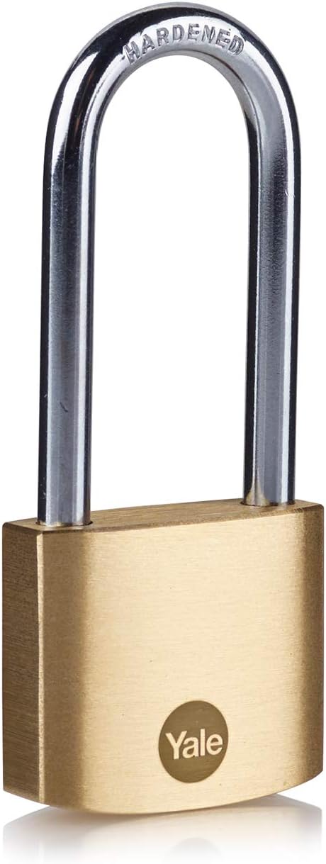 Yale Padlock Brass Padlock, 6.3mm Shackle, 40mm Body