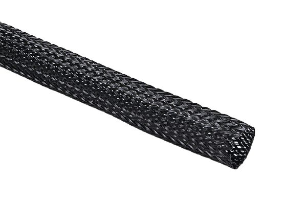 HellermannTyton Expandable Braided Polyester Black Cable Sleeve, 30mm Diameter, 50m Length, Helagaine HEGP Series
