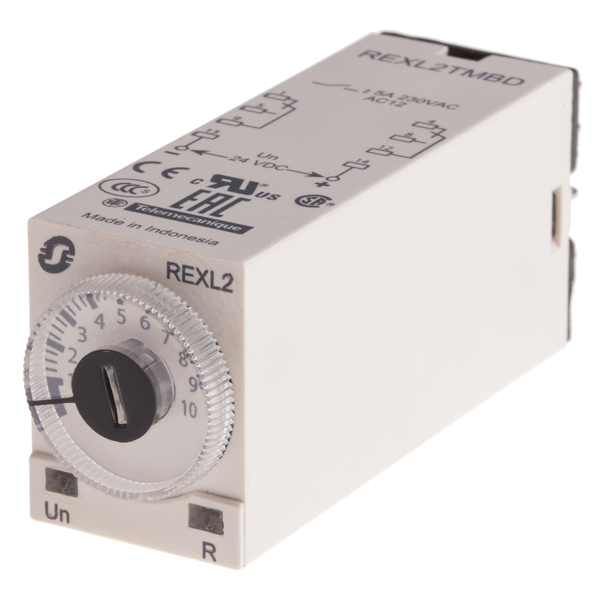 Schneider Electric Harmony Time Series Plug In Timer Relay, 24V dc, 2-Contact, 0.1 s → 100h