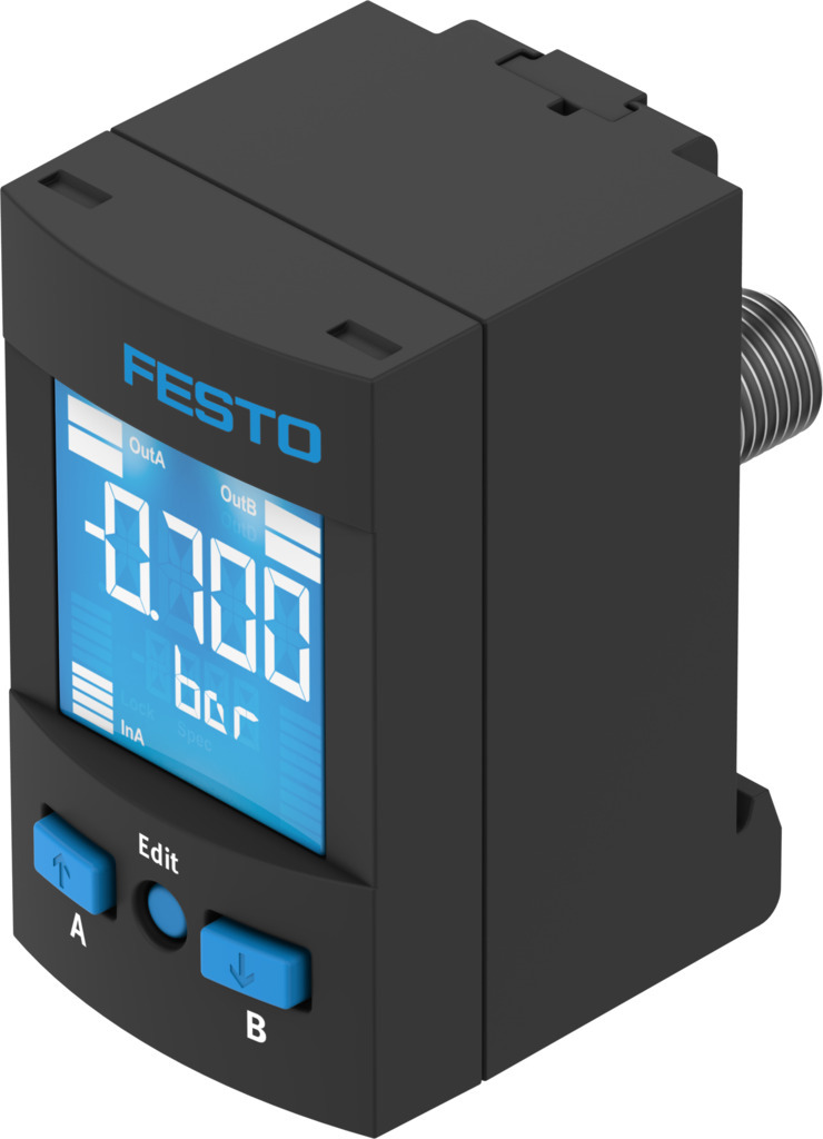 Festo Pressure Sensor, 30V dc, IP65, IP67 10bar