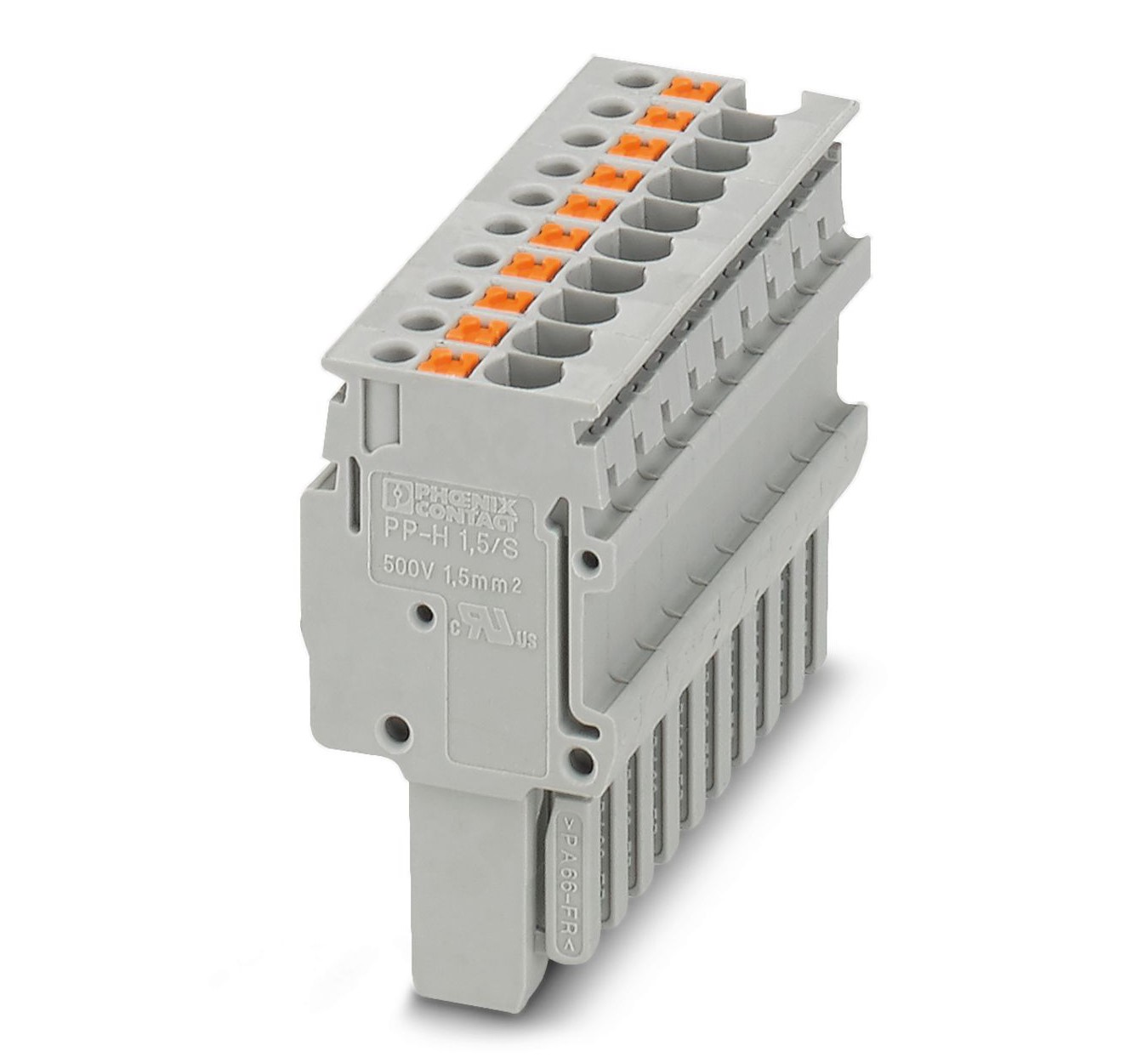 Phoenix Contact PP-H 1.5/S/10 Series Terminal Plug for Use with Din Rail, 17.5A