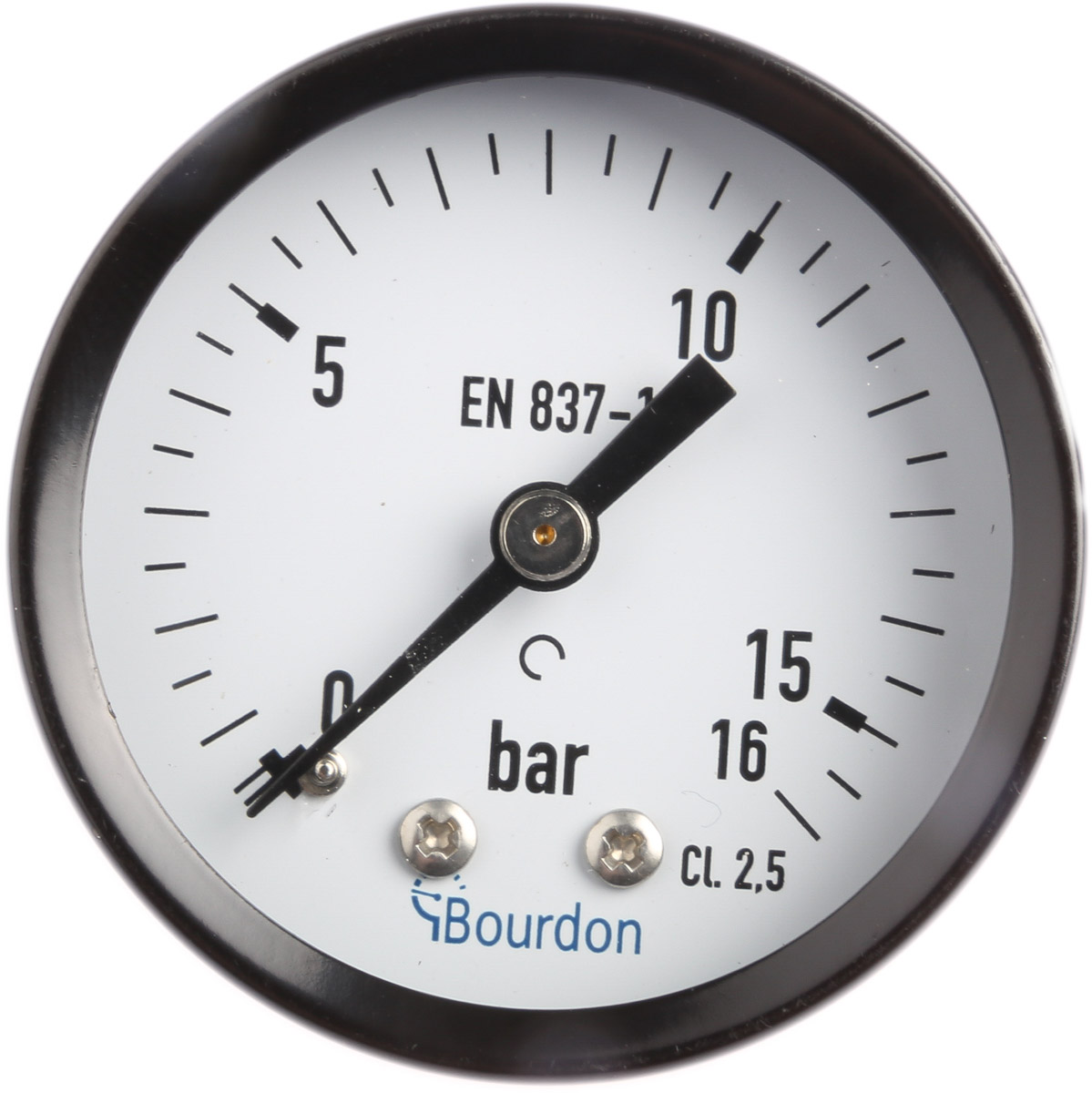 Bourdon Analogue Pressure Gauge 16bar Back Entry 50mm Outside Diameter