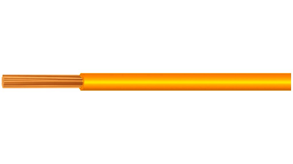 Kabeltronik UL 11027 Series Yellow 0.34 mm² Equipment Wire, 22 AWG, 7 X 0.250 mm, 100m, MPPE Insulation, 099220704-100