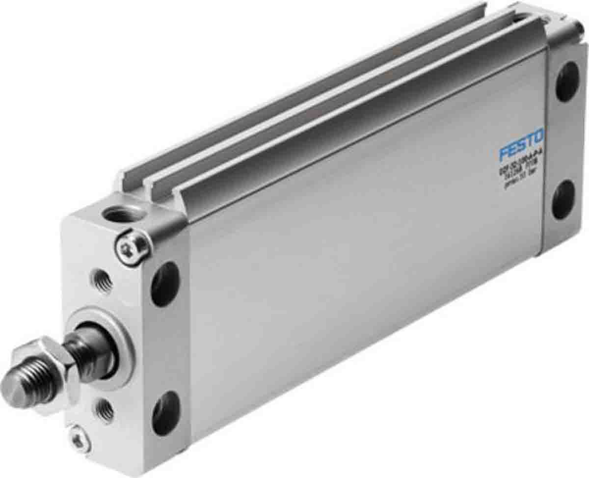 Festo Pneumatic Compact Cylinder - 161267 32 mm Bore, 80 mm DZF Series, Double Acting Acting