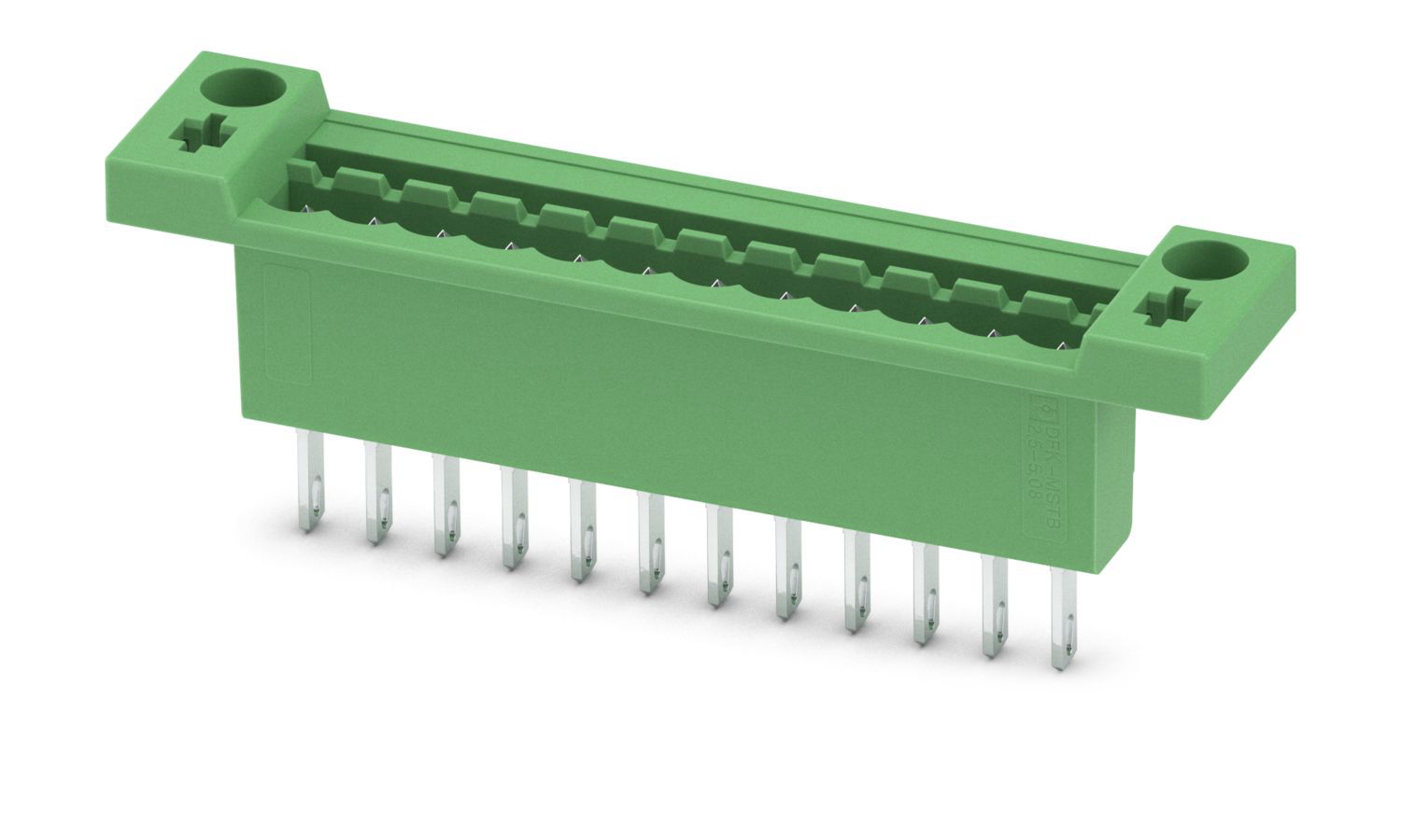 Phoenix Contact, 5.08mm Pitch, DFK-MSTB 2.5/12-G-5.08, 12 Way, , Pluggable Terminal Block, Feed Through Header, Panel