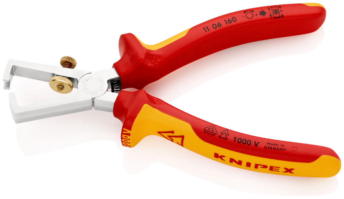 Knipex 11 06 160 Series Wire Stripper, 0 mm² Min, 10 mm² Max, 160 mm Overall