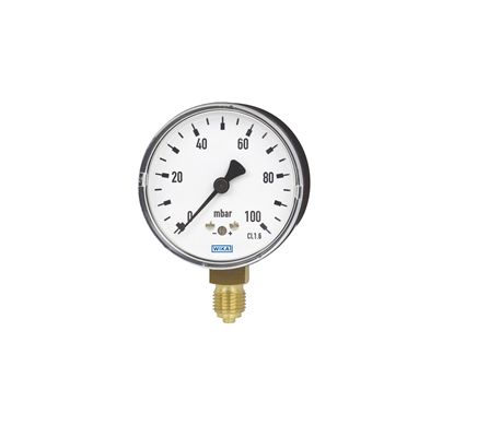 WIKA NPT 1/4 Analogue Pressure Gauge 0.6bar Bottom Entry 63mm Outside Diameter
