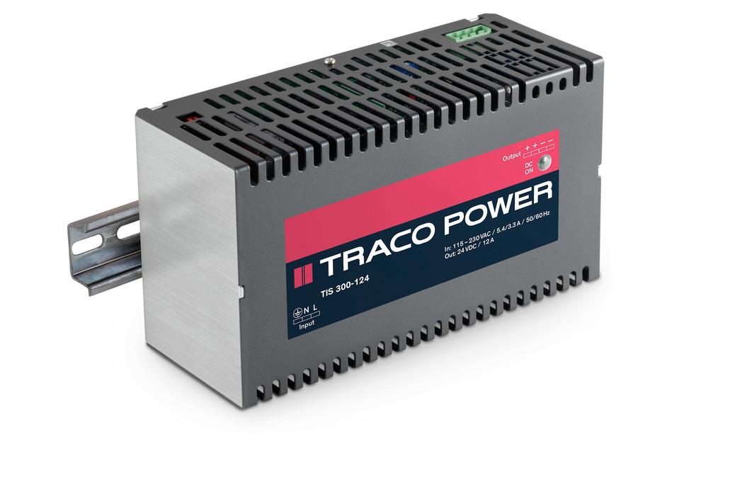 TRACOPOWER TIS Switched Mode DIN Rail Power Supply, 115V ac ac Input, 24V dc dc Output, 12A Output, 288W