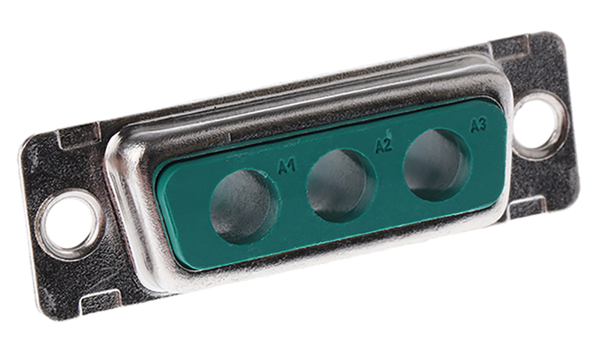 Amphenol Communications Solutions DW 3 (Power) Way Cable Mount D-sub Connector Socket